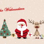 З Різдвом німецькою - листівка з Санта Клаусом