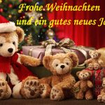 Вітання в Різдвом німецькою - ведмедики