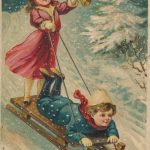 С Рождеством Христовым - старинная открытка